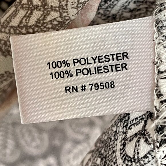 Violet + Claire Silky Floral Tunic Blouse 3/4 Sleeve Pull-Over White Pink Sz 1X - Picture 11 of 13